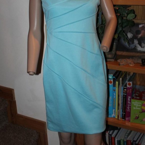 LONDON TIMES Sea Breeze Aqua dress 4 - Picture 5 of 8